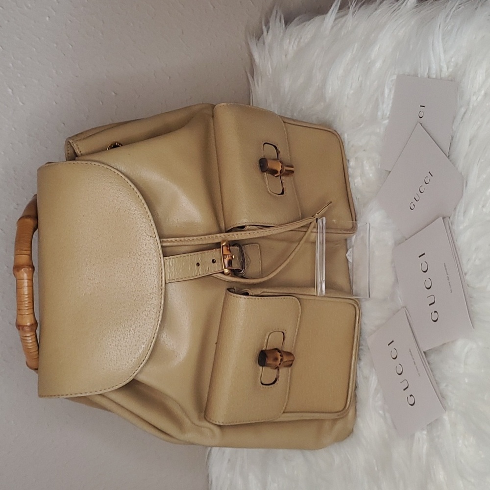 SOLD ‼️ Vintage Gucci Bamboo Backpack
